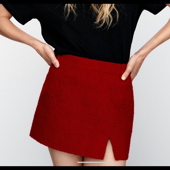 Zara Textured Mini Skirt - Picture 3 of 16